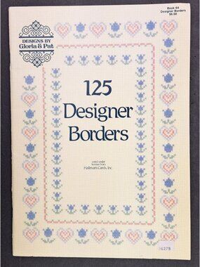 Vintage 125 Designer Borders Cross Stitch Pattern Book Gloria & Pat #64 Hallmark